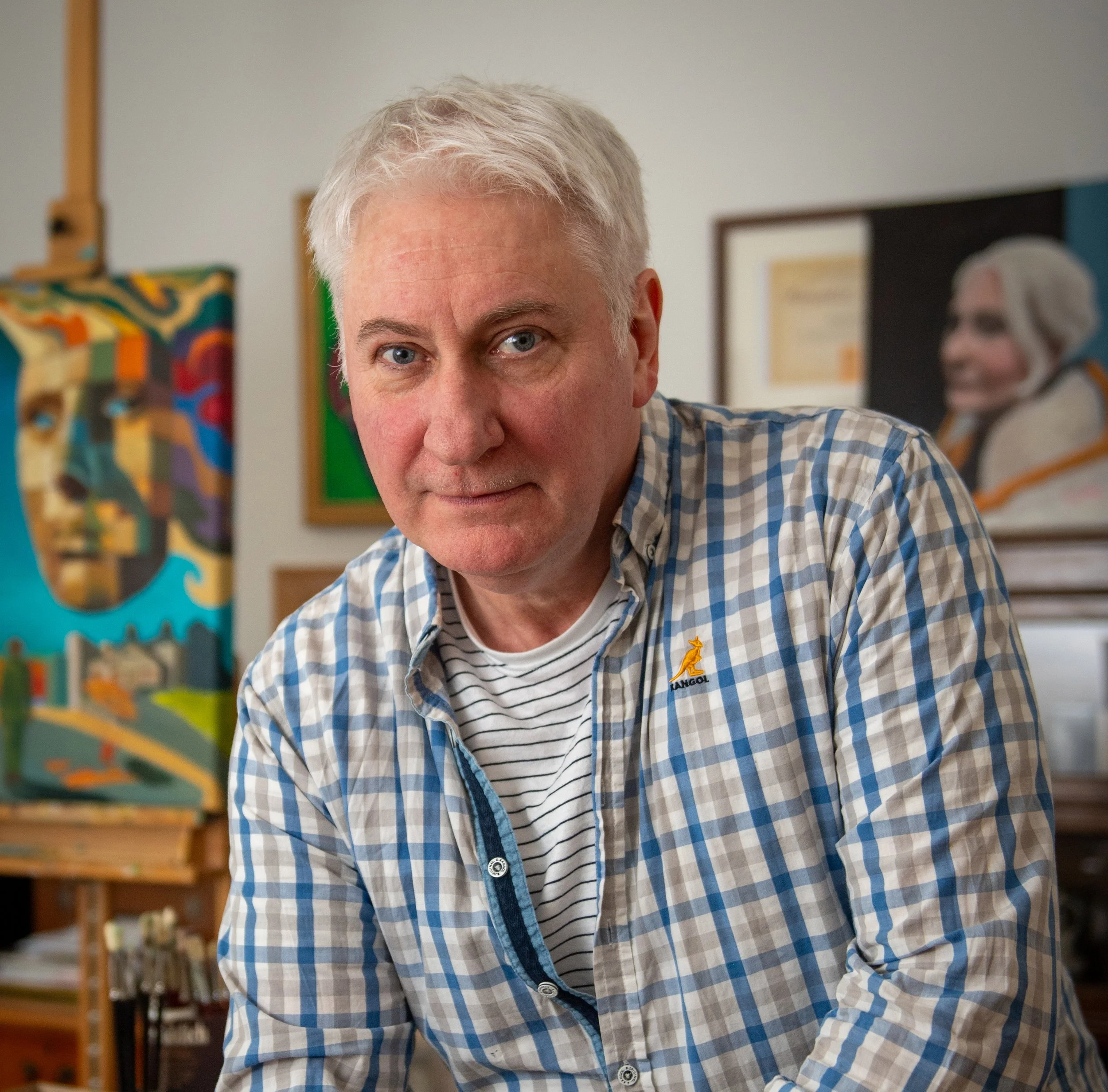 Ramsay Allan in his studio